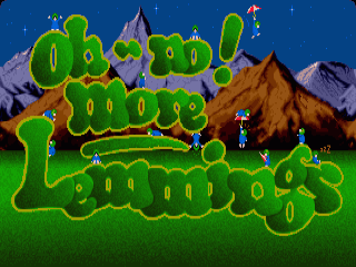 Oh No! More Lemmings title screen for Amiga